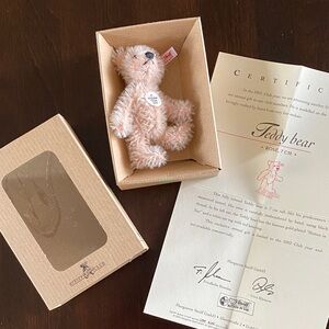 Steiff Rose Colored Mini Teddy Bear